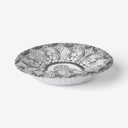 Keramik Grau Pappteller (Gewinkelt)