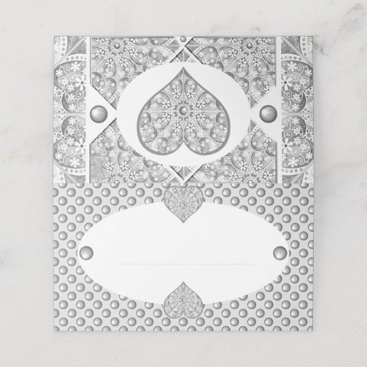 Keramik Grau Platzkarte (Außenseite Aufgefaltet)
