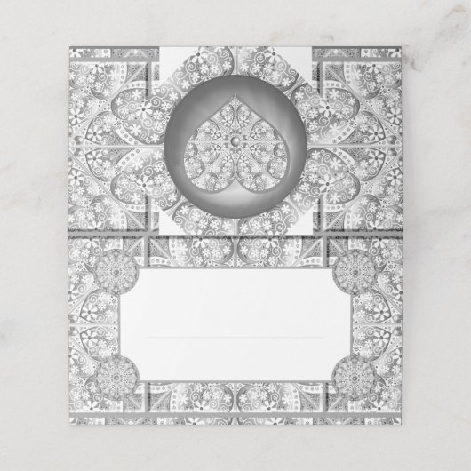 Keramik Grau Platzkarte (Außenseite Aufgefaltet)