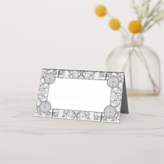 Keramik Grau Platzkarte (Vorderseite)