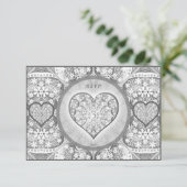 Keramik Grau RSVP Karte (Stehend Vorderseite)