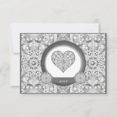 Keramik Grau RSVP Karte (Vorderseite)