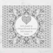 Keramik Grau Schaumweinetikett (Einzelnes Label)