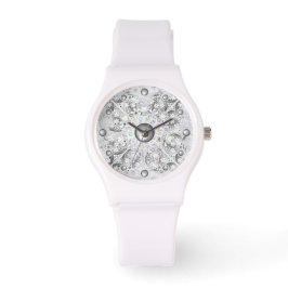 Keramik Grau & Schneeflocke Armbanduhr