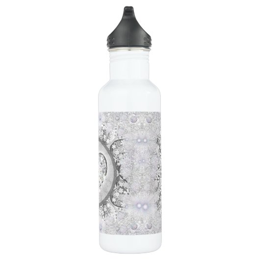 Keramik Grau & Schneeflocke Edelstahlflasche (Rechts)