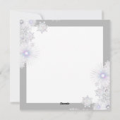 Keramik Grau & Schneeflocke Feiertagskarte (Rückseite)