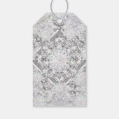 Keramik Grau & Schneeflocke Geschenkanhänger (Rückseite)