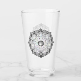 Keramik Grau & Schneeflocke Glas