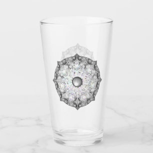 Keramik Grau & Schneeflocke Glas