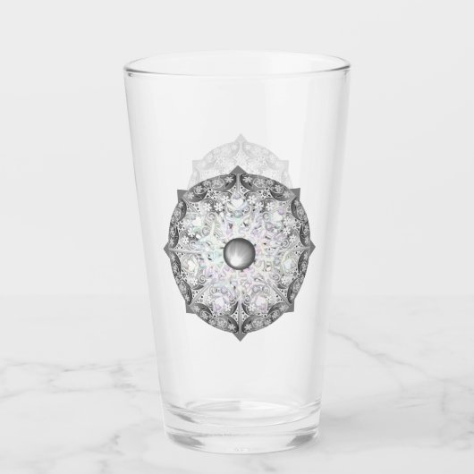 Keramik Grau & Schneeflocke Glas (Vorderseite)