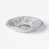 Keramik Grau & Schneeflocke Pappteller (Gewinkelt)