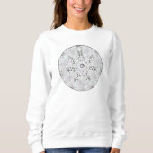 Keramik Grau & Schneeflocke Sweatshirt (Vorderseite)