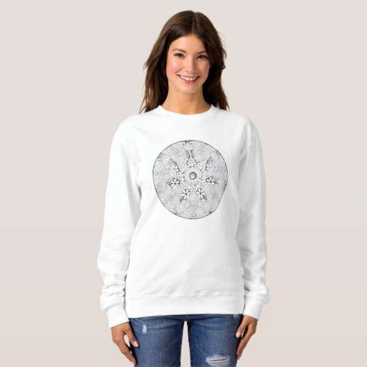 Keramik Grau & Schneeflocke Sweatshirt (Vorne ganz)