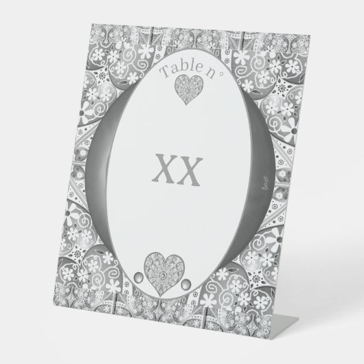 Keramik Grau Sockelschild (Vorderseite)