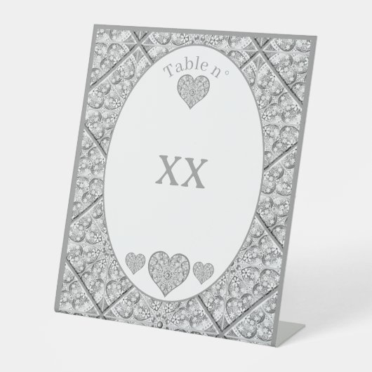 Keramik Grau Sockelschild (Vorderseite)