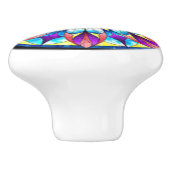 Keramik-Griffe mit einem bunten, einzigartigen Keramikknauf (Seitenansicht)