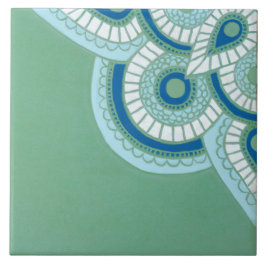 Keramik grün und blau geometrische Folie Fliese