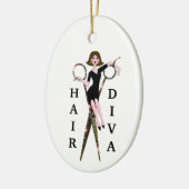 Keramik "Hair Diva" Ornament (Links)