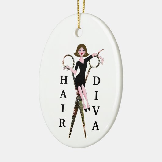 Keramik "Hair Diva" Ornament (Links)