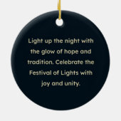 Keramik Hanukkah Festival Moon and Stars Ornament (Hinten)