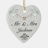 Keramik Heart Ornament - Viel Glück Wedding Charm (Rechts)