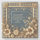 - Keramik "Heirloom Grace Bible Verse" Steinuntersetzer (Vorderseite)