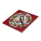 Keramik Herbstvogel Fliese (Seite)