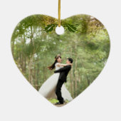Keramik Herz Erste Weihnachten, irisierend Rot Ornament (Hinten)
