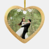 Keramik Herz Imitate Rose Gold+Gold Ornament (Vorne)