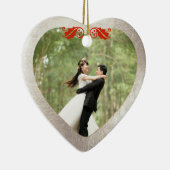 Keramik Herz Imitate Silver+Gold Ornament (Rechts)