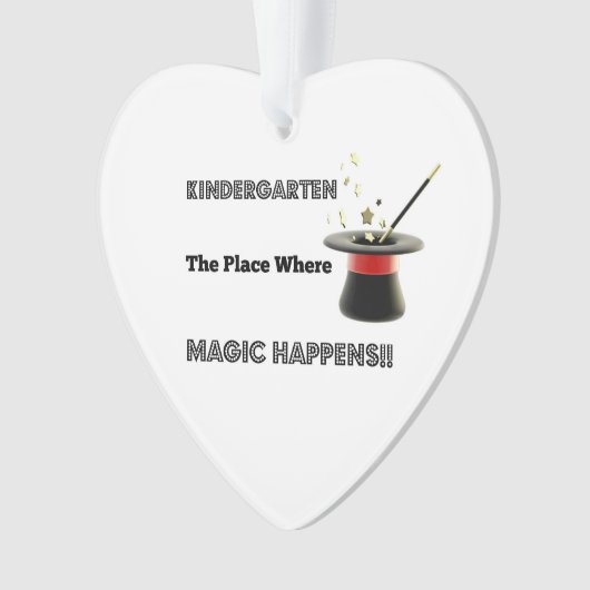 Keramik-Herz-Verzierung KindergartenMagic Ornament (Vorderseite)