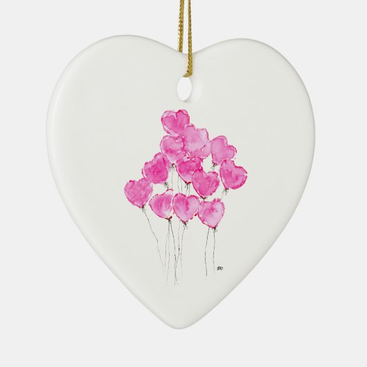 Keramik Herzdekoration Ornament (Rechts)