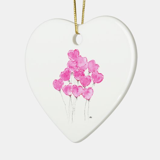 Keramik Herzdekoration Ornament (Links)