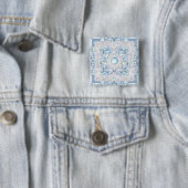 Keramik Himmel blau und Schneeflocke Button (Beispiel)