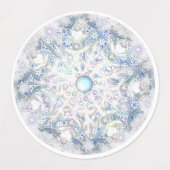 Keramik Himmel blau und Schneeflocke Etiketten (Design 1)