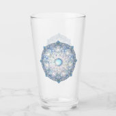 Keramik Himmel blau und Schneeflocke Glas (Vorderseite)