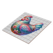 Keramik Huhn Fliese (Seite)