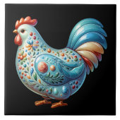Keramik Huhn Fliese (Vorderseite)