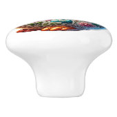 Keramik Huhn Keramikknauf (Seitenansicht)