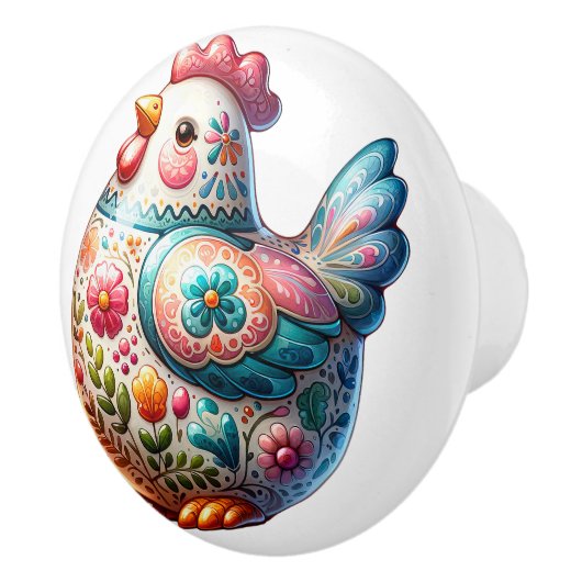 Keramik Huhn Keramikknauf (Rechts)