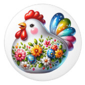 Keramik Huhn Keramikknauf (Vorderseite)