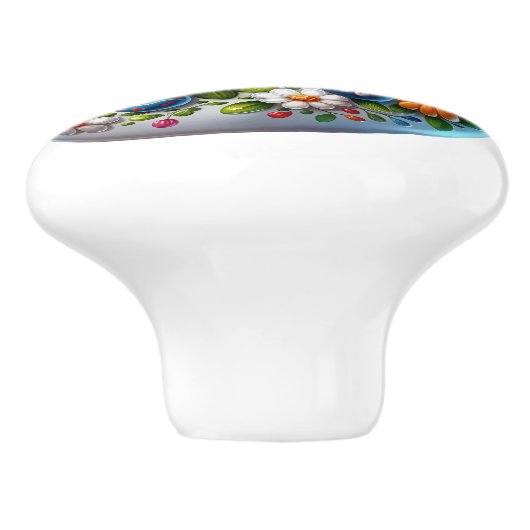 Keramik Huhn Keramikknauf (Seitenansicht)