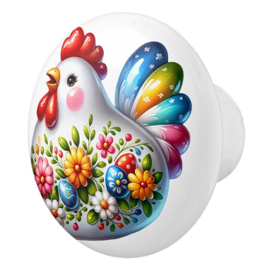 Keramik Huhn Keramikknauf (Rechts)