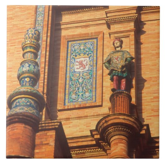 Keramik im Detail auf der Plaza de Espana im Fliese (Vorderseite)