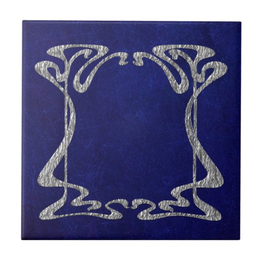 Keramik im Jugendstil Fliese (Vorderseite)