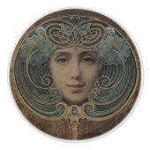 Keramik im Jugendstil Keramikknauf (Vorderseite)