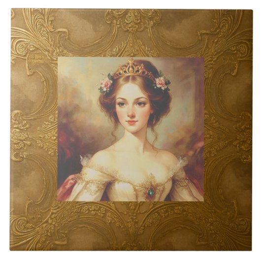 Keramik im klassischen, Viktorianischen Stil Fliese (Vorderseite)