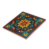 Keramik im mexikanischen Huichol-Stil Fliese (Seite)