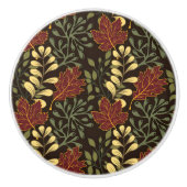 Keramik im Vintage-Stil mit blauem botanischem Mus Keramikknauf (Vorderseite)