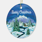 Keramik im Winter Ornament (Links)